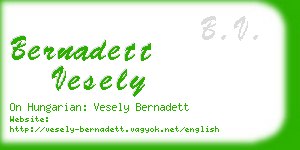 bernadett vesely business card